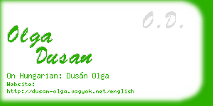 olga dusan business card
